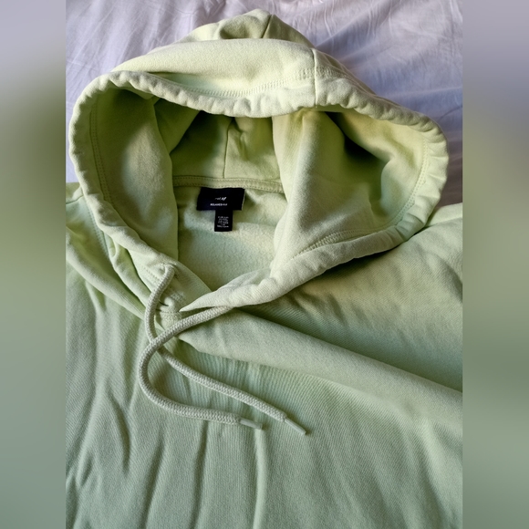 H&M Lime Green Hoodie Sweatshirt - Picture 5 of 5